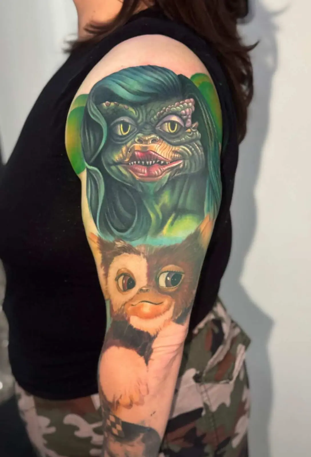 Color character sleeve tattoo from Only 4Ever Tattoo Studio